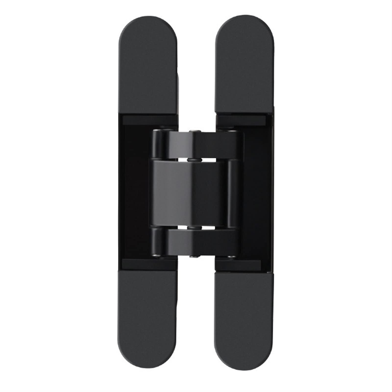 Nvsfzgiyg Nero Hidden Folding Self Closing Hinge Three-Dimensional Adjustable Wooden Door 180° Opening Invisible Gate Fittings Furniture Hardware Hinges(Nero)