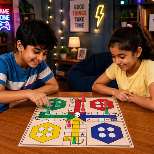Image of Ankit Toys & Games 4 in1 Family Set Premium Multi Board Ideal for Kids and Adults - Classic Entertainment Game Perfect for Fun and Social Gatherings (Board Size 30 * 30 Cm)