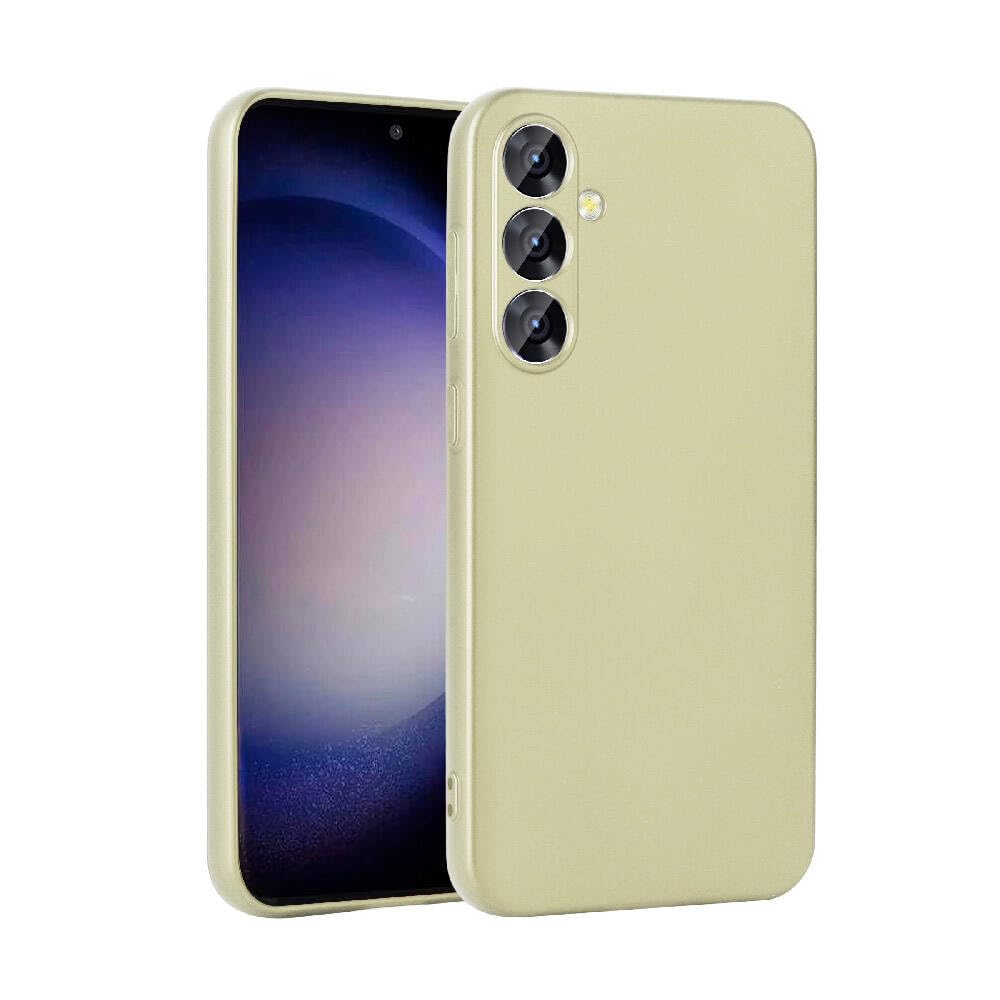 Zore Galaxy ile uyumlu S24 Kılıf Zore Premier Silikon Kapak Gold