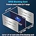 Wisdompro RFID Blocking Cards, 6 Pack NFC Contactless Bank Debit Credit Card Passport Protector Blocker for Men & Women, Entire Wallet Purse Shield - Blue