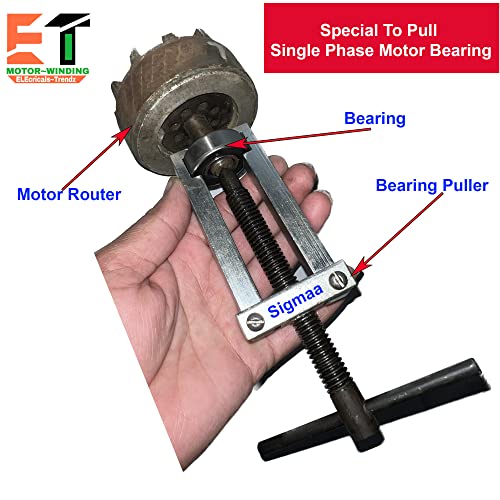 Bearing Puller 2 Jaw (Fan Bearing Puller), Metallic 5 inch, 2 Leg
