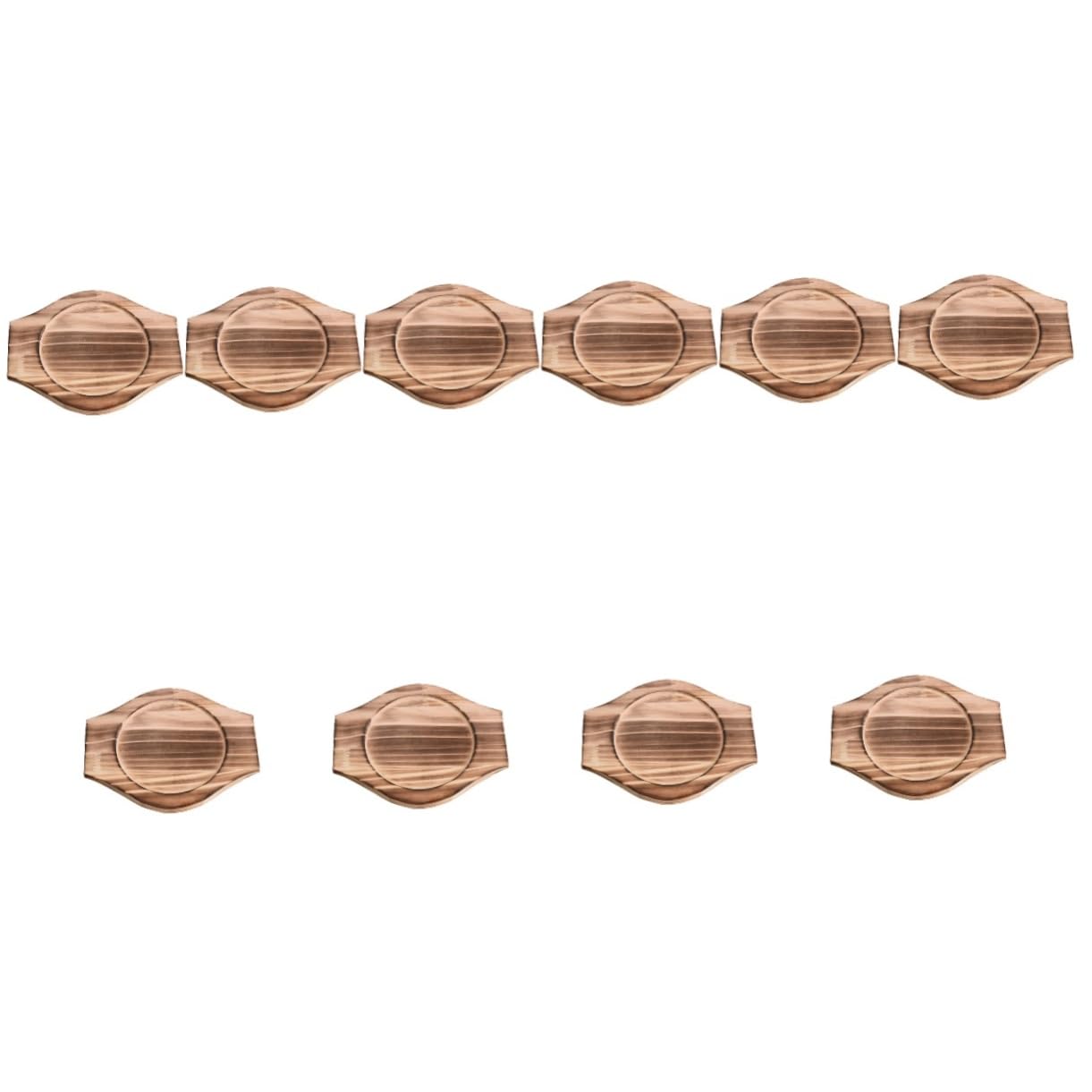 Amosfun 10st Schale Aus Stein - Schüsselmatte Aus Stein Rundes Tablett Tischsets Für Den Esstisch Essmatte Topfuntersetzer Für Heiße Untersetzer Topfhalter Kreistablett Rührschüsseln Holz