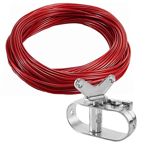 Pool Cover Cable and Winch - 100CW Heavy-Duty Pool Cover Cable and Ratchet Kit for Securing Above...