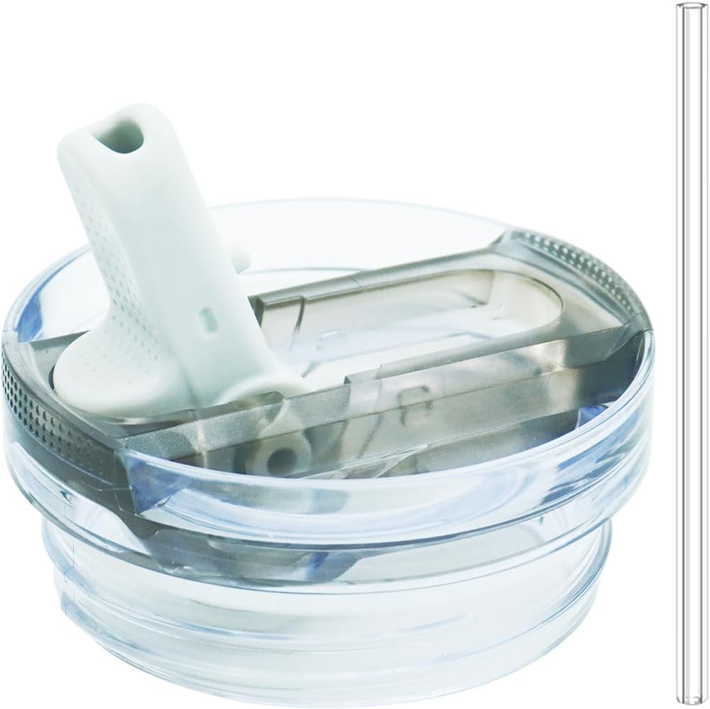 Dreamfocus 14 oz Leak Proof Flip Straw Lid Replacement for Stanley 14 oz Quencher H2.0 and ProTour Tumbler 14 oz Frost