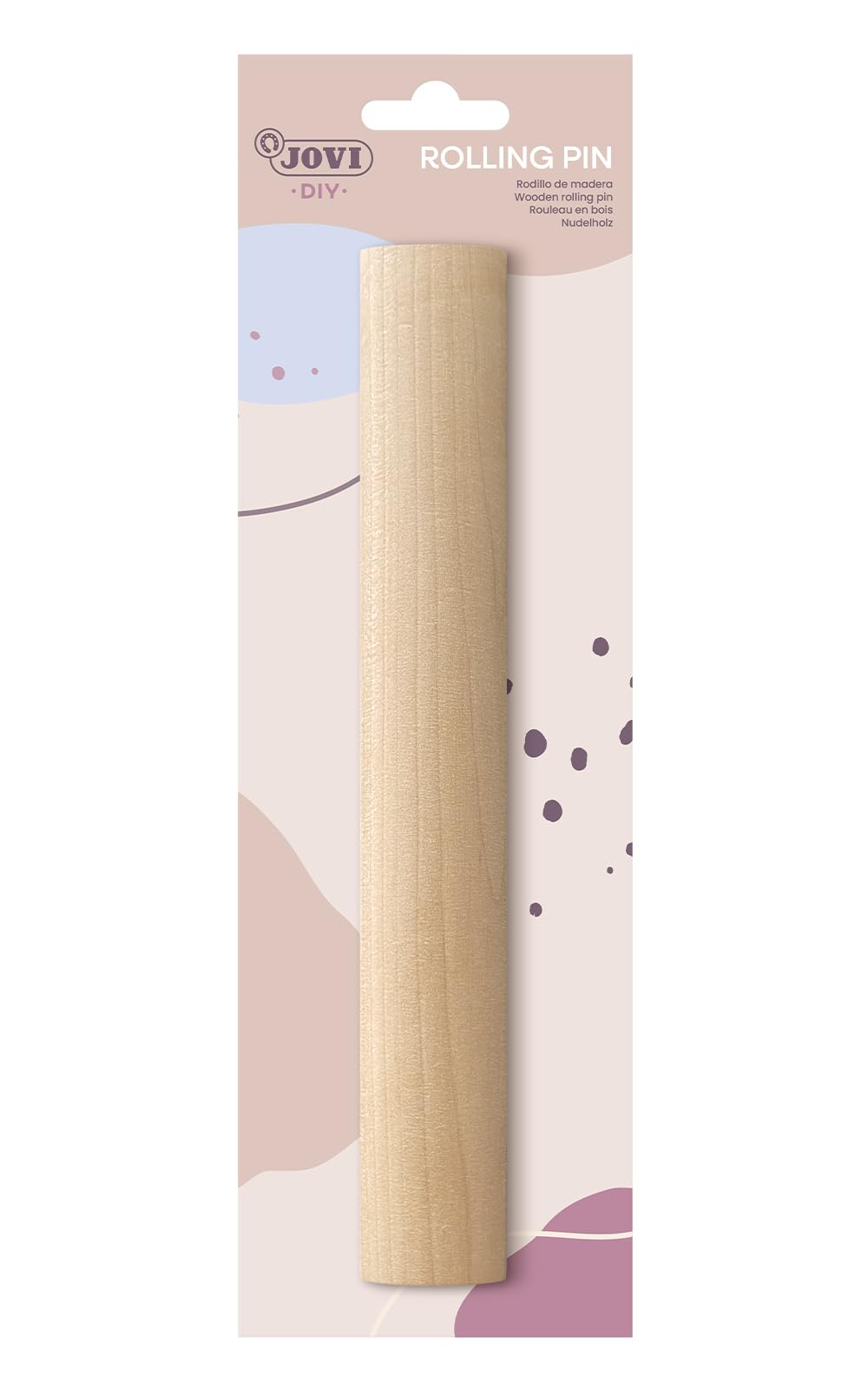 Jovi - Rodillo de Madera de 20 cm, Herramienta de Modelado | Ideal para arcilla de secado al aire, fácil de limpiar