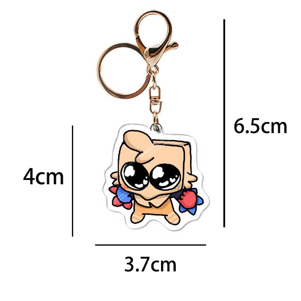 8 Portachiavi World for Dandys Figure Dandys Keychain Ciondolo Acrilico Key Rings Borsa Decorazione