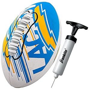 Franklin Sports NFL Los Angeles Chargers Football – Youth Mini Football – 8.5″ Football- SPACELACE Easy Grip Texture- Perfect for Kids !