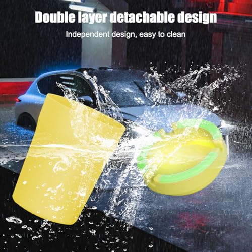 Image of Mandark Car Ashtray, 2PCS Glow In The Dark Smokeless Self-Extinguishing Vehicle Cigarette Trash Can, Smellproof Portable Automotive Ash Holder Organizer, Universal for Truck Home Office (Yellow)