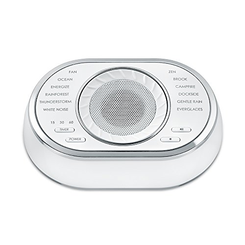 Ultra-Portable Rechargeable Sound Machine | 12 Relaxing Sleep Sounds , Auto-Off Timer, Adjustable Volume | Portable Sleep Therapy for Home , Office , Baby & Travel | HoMedics SoundSpa