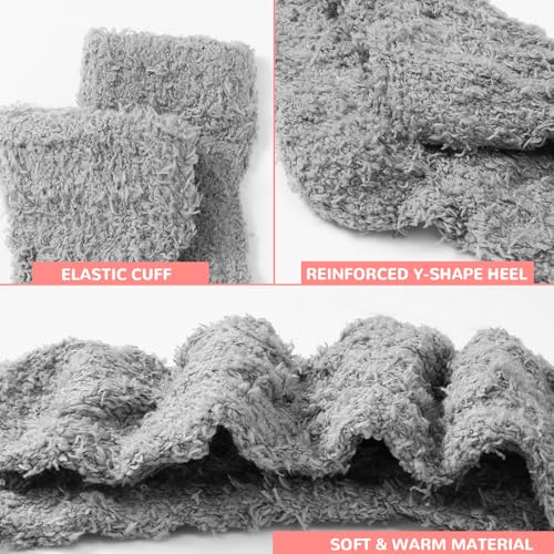 Womens Fuzzy Socks Soft Cozy Fluffy Slipper Socks Winter Warm Plush Sleeping Socks3