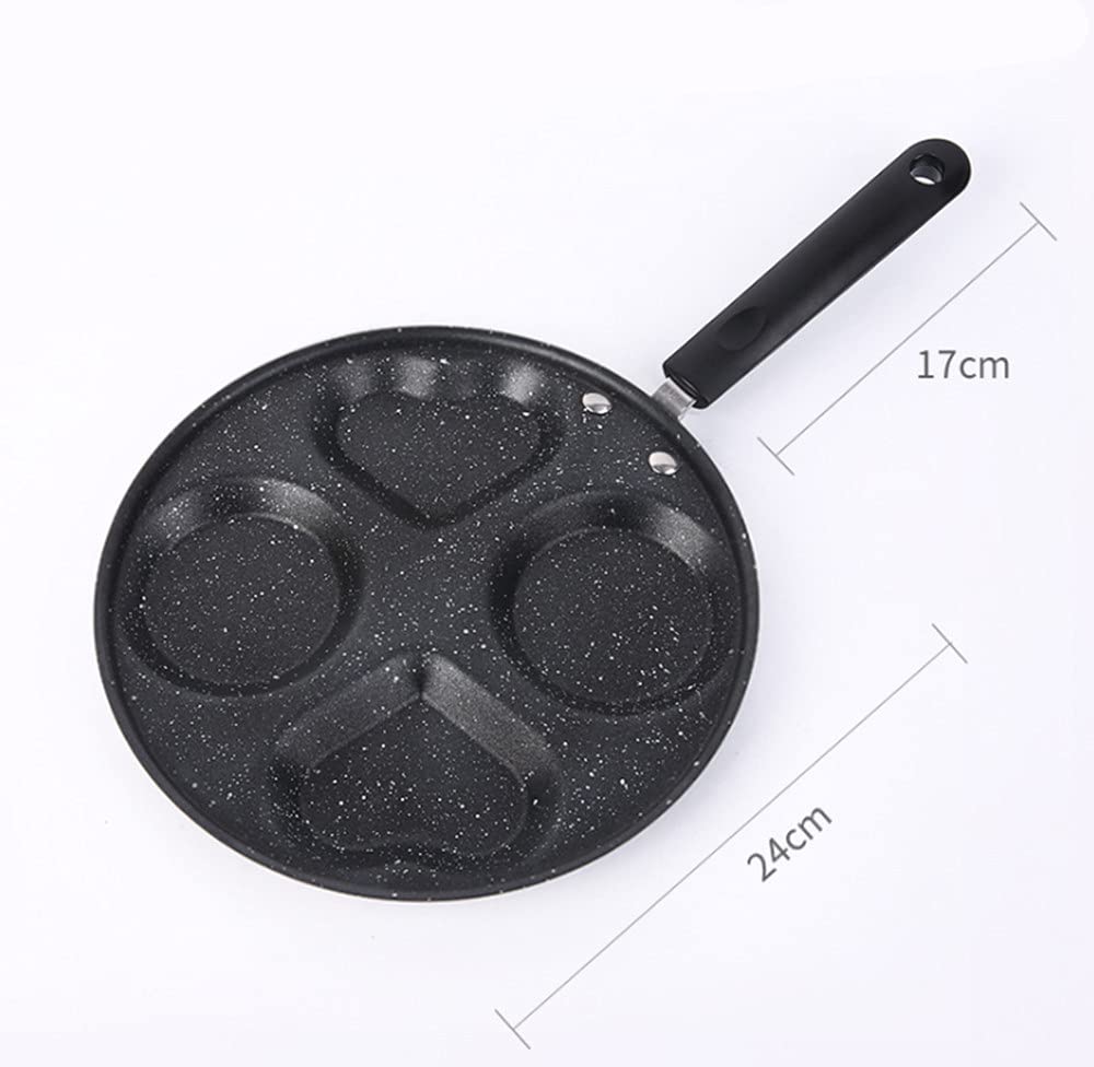 Patelnia lustrzana, wielofunkcyjna odlewana aluminiowa powłoka nieprzywierająca specjalna patelnia mini frytownica do jajek sadzonych