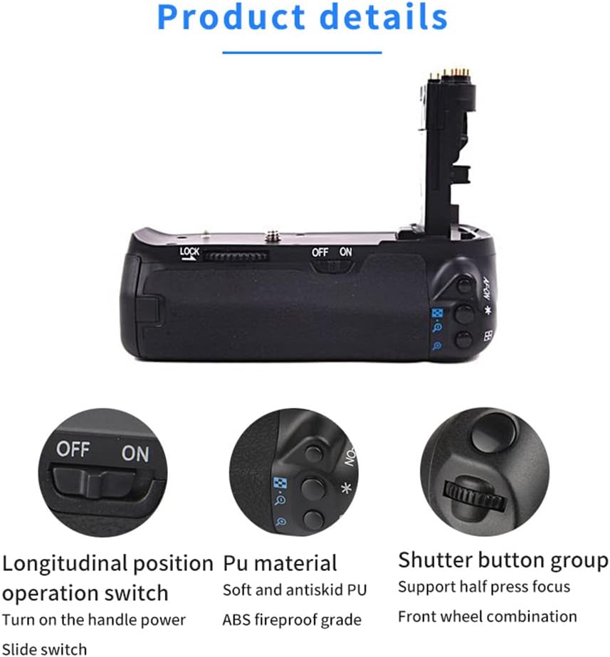 Portable Vertical Shutter Battery Hand Grip for 6Da BG-E9 Digital SLR Camera L Shape Plate Holder