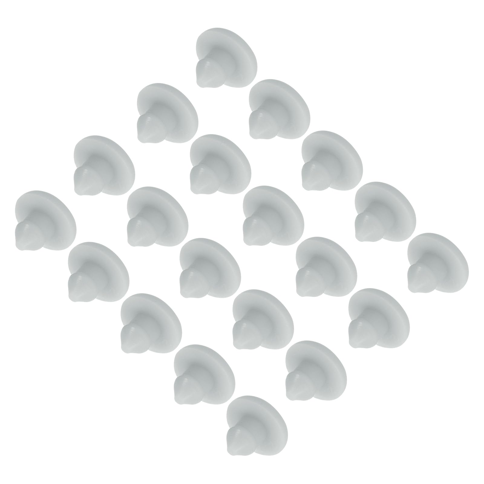 MECCANIXITY 20pcs Silicone Snap in Locking Hole Plugs,2.5mm/0.1 Inch Mounting Diameter Narrow Groove Width 1.5mm Panel Seal Cover Round for Kitchen Bulkheads Waterproof Sealing Plugs Grey