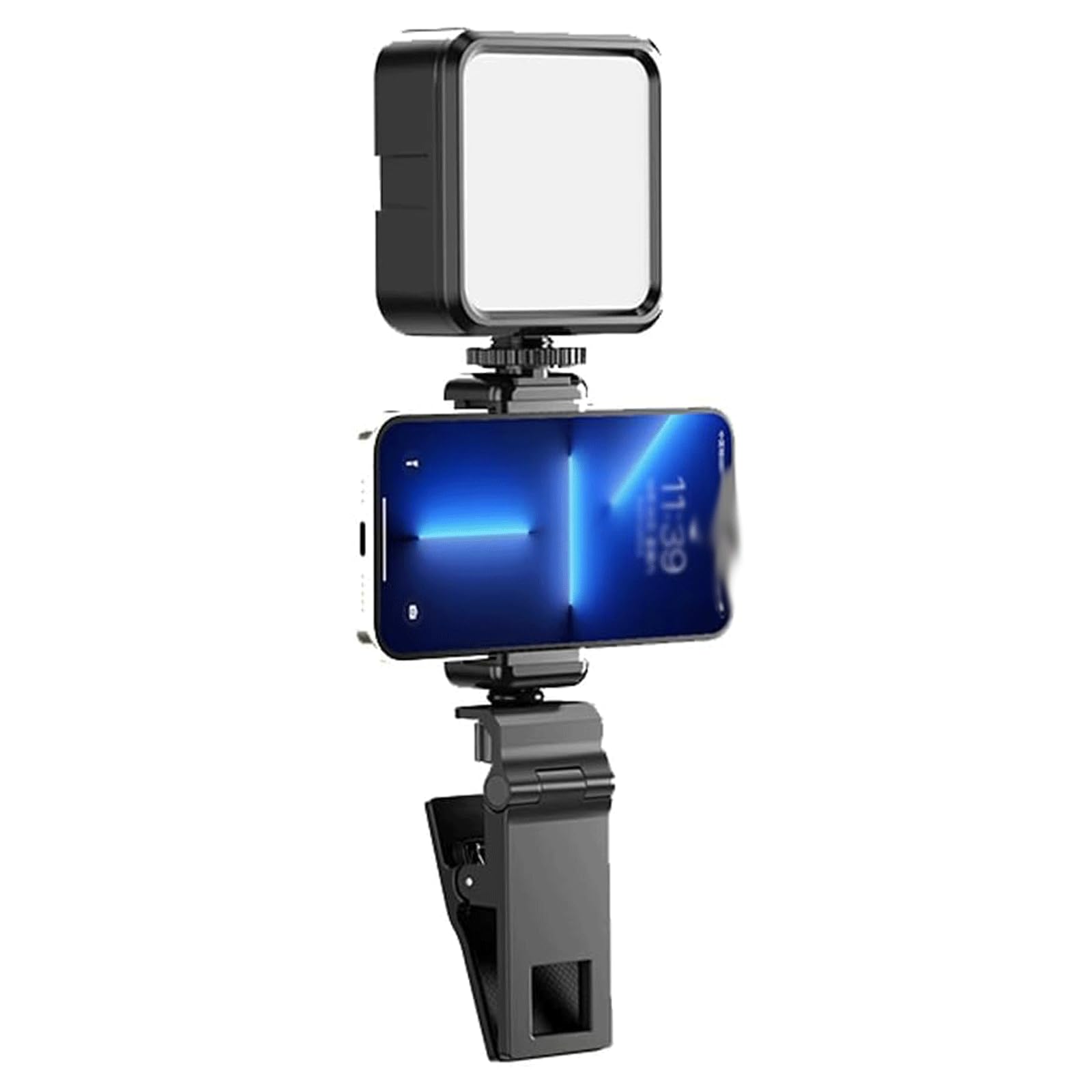 FROON Fill Light LED Atmosphere Lamp Photo Beauty Lamp Portable Fill Lamp Clip Type Mobile Phone Live Photo Lighting for Laptop Cell Phone Photography, Talla ?nica