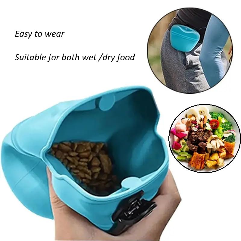 V.S.P. Silicone Dog Treat Pouch, Clip on Portable Training Container, Convenient Magnetic Buckle Closing and Waist Clip - Image 3