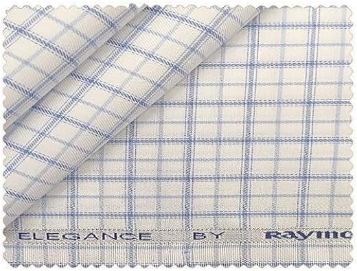 Raymond By Elegance Men Cotton Checks Shirting Fabric – 1.70 Meter (Unstitched)