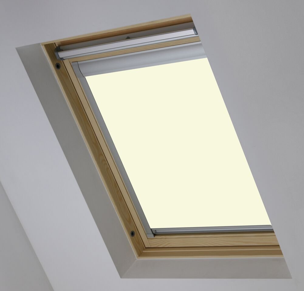 Ambition BlindsBLackout roller blind for Velux window in Cream for code CK04