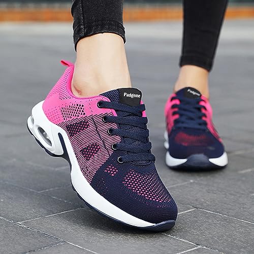 Image of Padgene Womens Sneakers Air Cushion Running Shoes Lightweight Tennis Walking Shoes Mesh Breathable Gym Work Fashion Sneakers Athletic Comfortable Casual