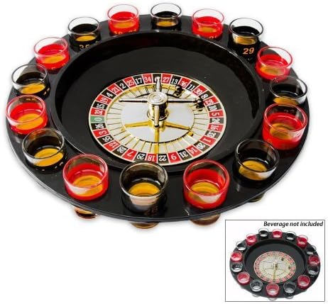 Gifts Infinity Juego de ruleta de vaso de chupito (2 bolas y 16 vasos)