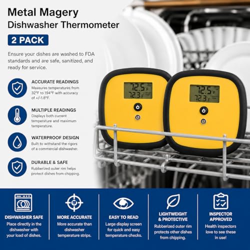 Image of Metal Magery Replacement for Taylor 8791 Dishwasher Thermometer Waterproof (2)