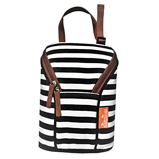 Kidthingz Double Bottle Bag Insulated- Easy to Take Anywhere Color Fast Treated, Looks Great for Baby Formula, Breast Milk, Sports Drink - Water Bottle Holder
