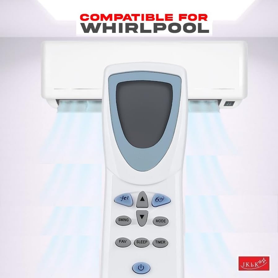 J K b K AC Remote Compatible with Whirlpool Air Conditioners - Code : AC-44 2