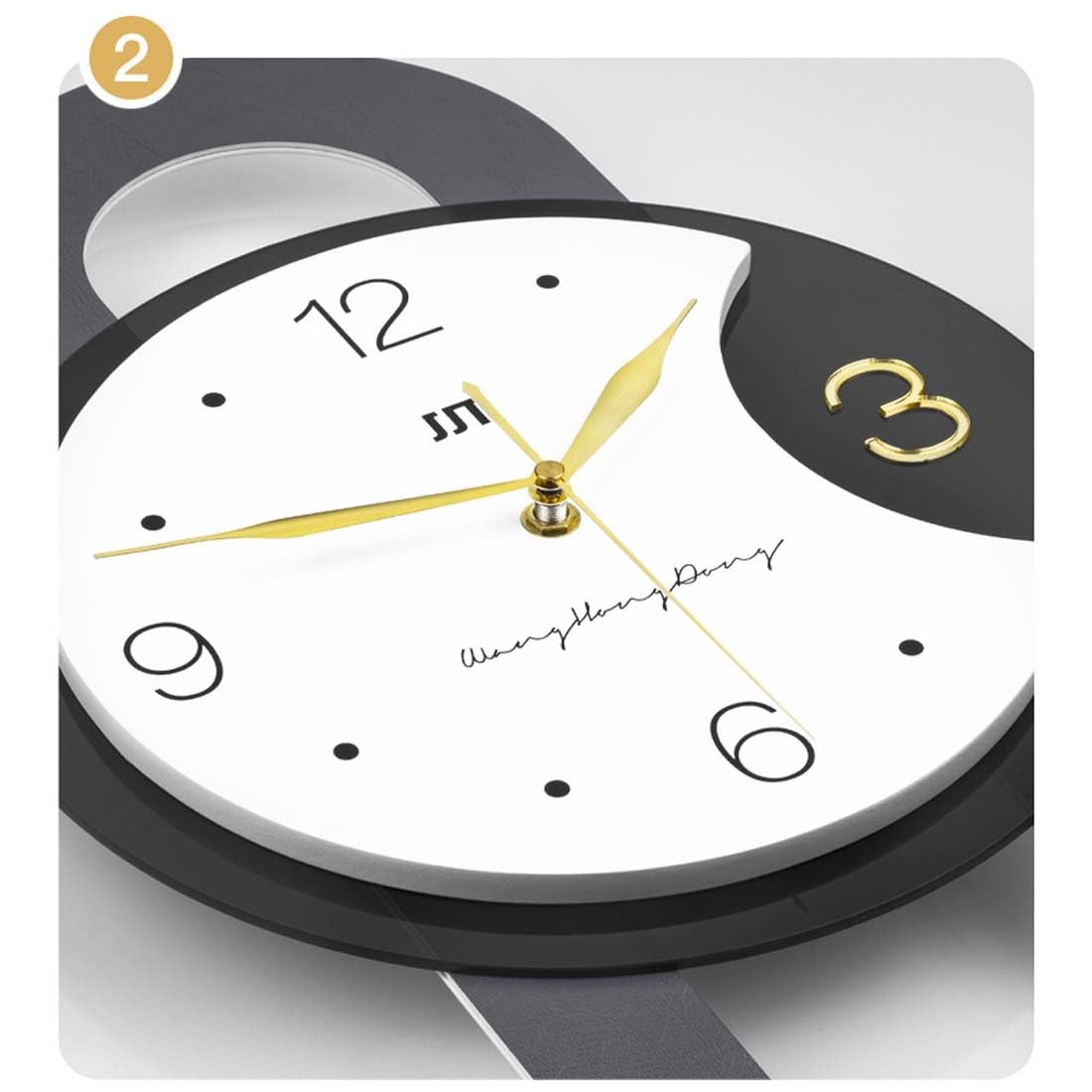 Reloj de pared con péndulo, moderno, decorativo, funciona con pilas, ideal para sala de estar, dormitorio, oficina, decoración del hogar