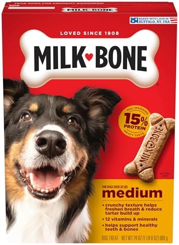 Milk-Bone Original Dog Treats Biscuits for Medium Dogs, 24 Ounces...