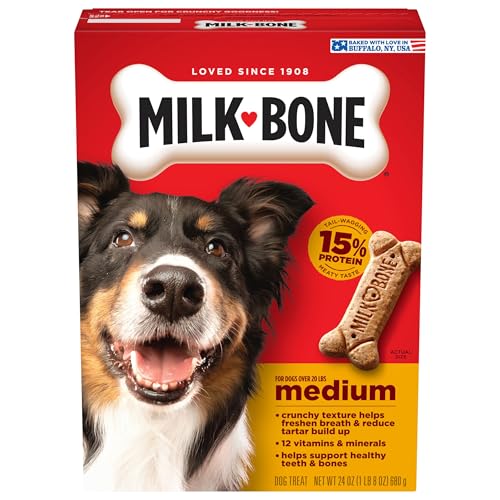 Milk-Bone Original Dog Treats Biscuits for Medium Dogs, 24 Ounces