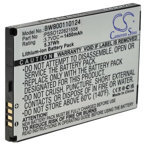 vhbw Batería Compatible con Honeywell Dolphin 6000 escáner códigos de Barra, TPV (1450 mAh, 3,7 V, Li Ion)