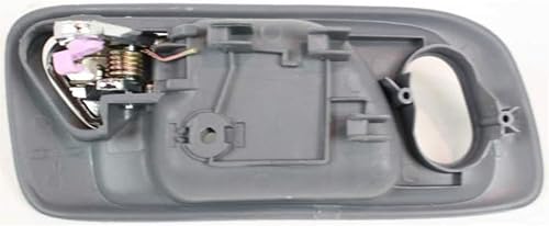 Miniatura 6 de KarParts360 Para Honda Accord 1998 1999 2000 2001 2002 Manija de puerta interior delantera, bisel gris del lado del conductor con palanca cromada