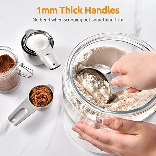 Image of U-Taste 18 /8 Stainless Steel Measuring Cups Set of 7-Piece for Dry & Liquid