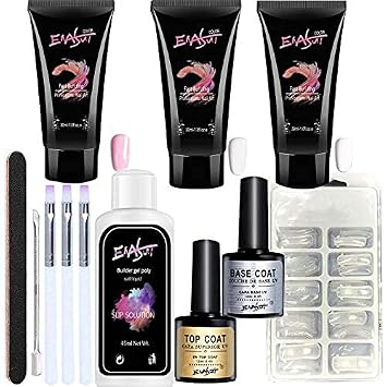 30ML Extension Gel Quick Builder Gel 12pcs/Kit Poly Nail ExtensionKit All-In-One Mixed Nail Enhancement Starter Gel Builder Nail Technician Set