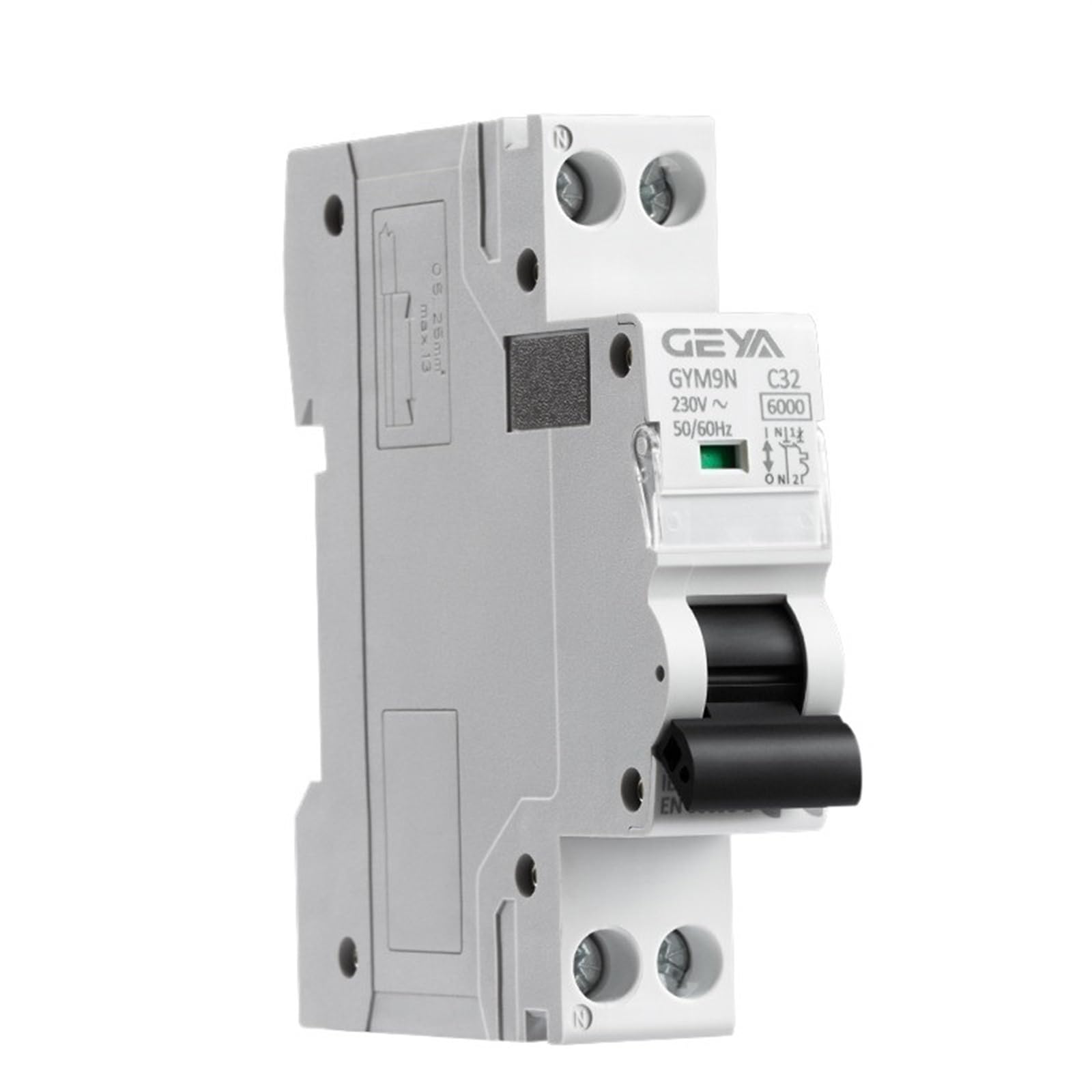 Disjoncteur miniature AC GYM9N 1P+N pour la protection de tableau électrique bipolaire