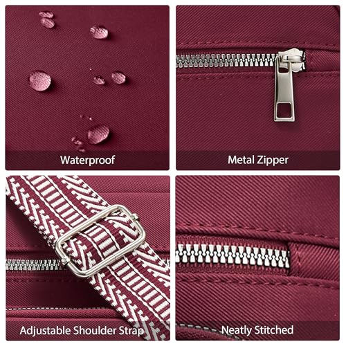 Image of Crossbody Bag for Women, Large Lightweight Nylon Shoulder Purse for Travel | Trendy Crossbody Purse with Roomy Multi-Pocket Design, Large Capacity, Waterproof for Everyday Use, Shopping, Work & Weekend