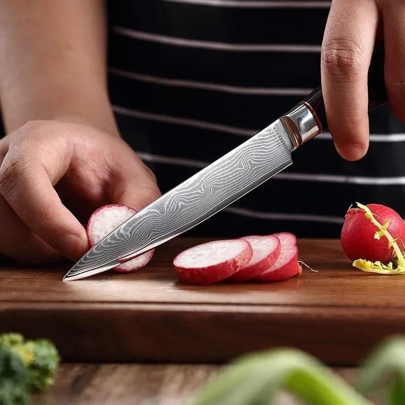Meat Cleaver,Cleaver Knife, 5 Inch Damascus Japanese Small Kitchen Knives VG10 67 Layer High Carbon Stainless Steel Sharp Meat Cutting