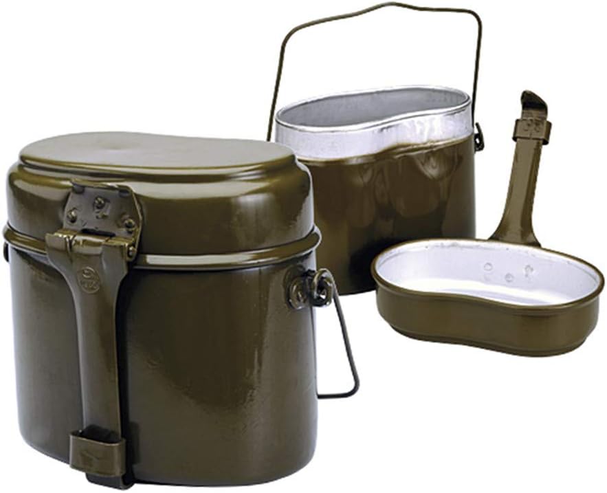 Books.And.More Original Soviet Russian Army Soldier Mess & Griddle Kit Canteen Pot Army Soldier Lunch Box