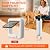 LIBBEPET Cat Door Interior Door, Push & Turn 4-Way Lock Indoor Cat Doors, Reinforced ABS Frame Pet Doors for Cats Up to 18 lbs, Easy DIY Installation for Interior and Exterior Doors, Lagre