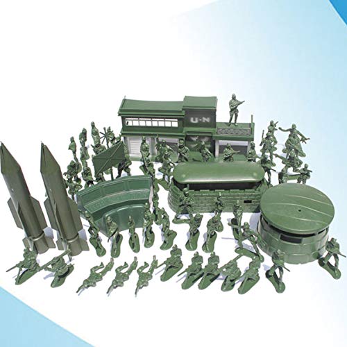Toddmomy Plastic Soldier 15mm 56Pcs Soldier Model