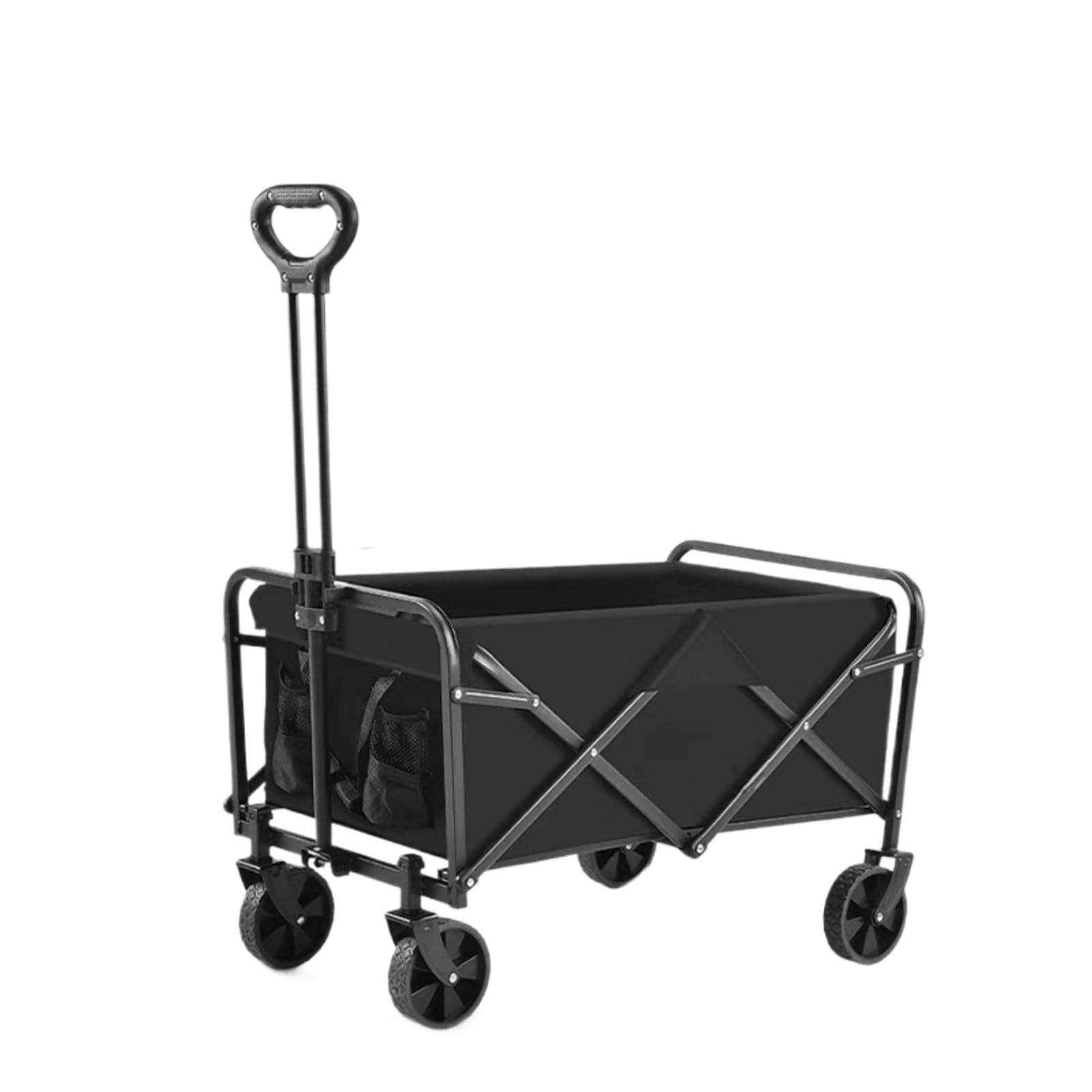Wagons Carts Foldable, Collapsible Wagon Cart with Wheels Heavy Duty Foldable Utility Beach Wagons Portable,Collapsible Wagon(Red)