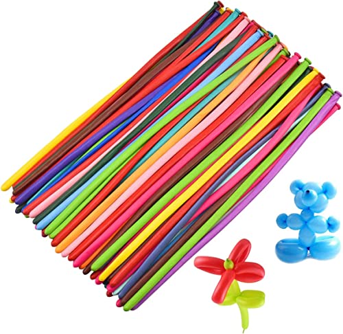 Modellierballons 200Stk Lange Luftballons zum Formen Luftballontiere Ballontiere Modelierbalon Lang Luftballon Magic Ballon Modellieren Set Tierballons für Geburtstage Party Hochzeit (200Pc) Cover