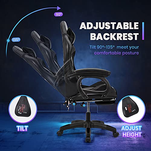 image for Furb Gaming Office Chair Executive Computer RGB LED Light 7-Point Mass