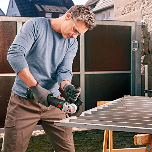 Bosch Akku-Kompakt-Winkelschleifer UniversalGrind 18V-75 (Ohne Akku; 18 Volt System; zum Schleifen, Trennen und Bürsten in verschiedenen Materialien; 115mm Schleifscheibendurchmesser; im Karton) – Bild 7