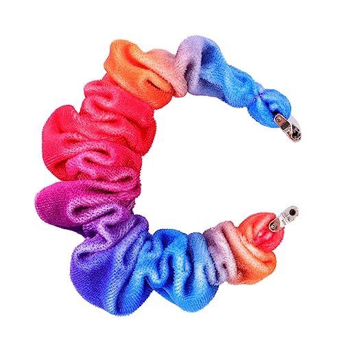 KONTONTY Watch Strap 22mm Smartwatch Bands Cloth Band for Watches Watch Band Scrunchie Reloj Inteligente Para Mujer Replacement Wristband Bracelet Miss Leopard Print Drawstring