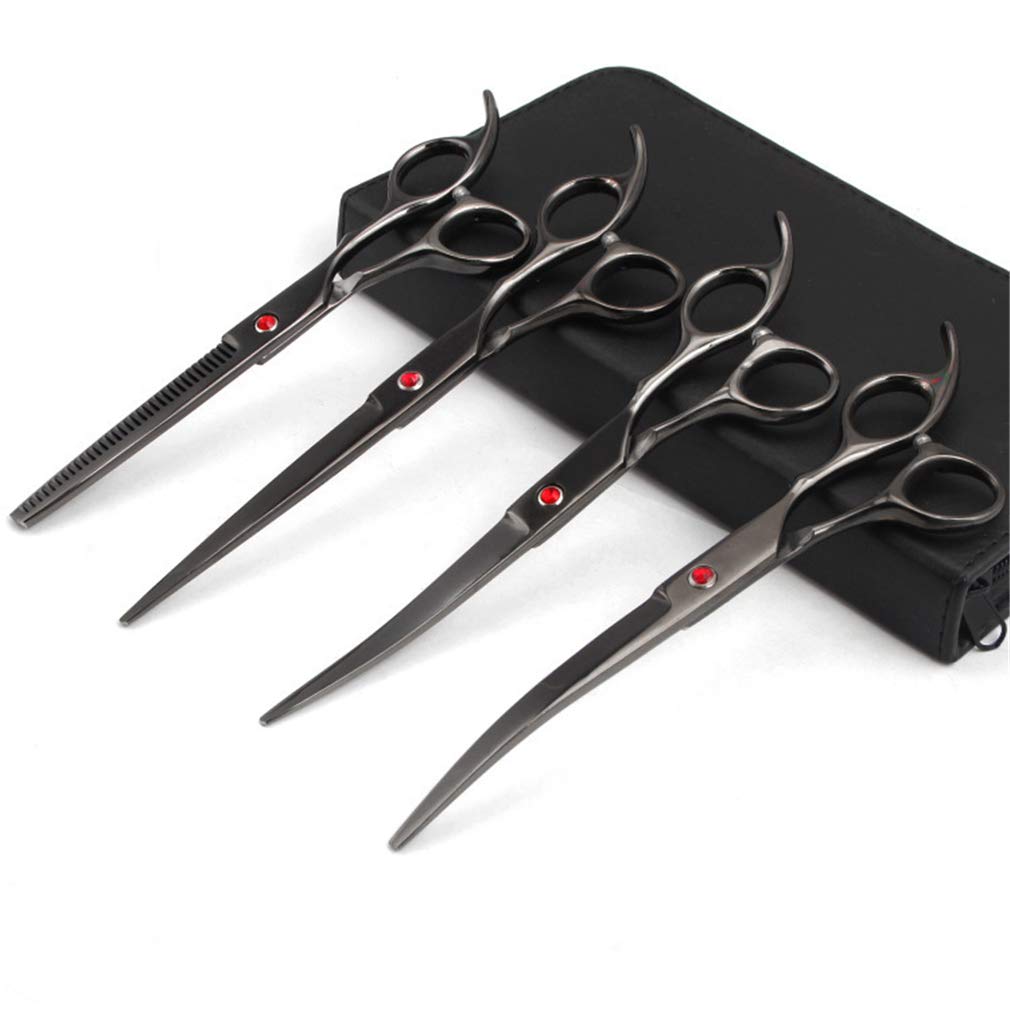 Pet Forbici Kit Grooming 6.0 Pollici, in Acciaio Inossidabile per Animali Domestici Forbici Tool Kit Elettrolitico Finish, per Il Gatto del Cane E più Animali Domestici,Burst