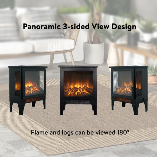 15 inch 3D Flame Electric Infrared Quartz Fireplace Stove Without Remote Control
