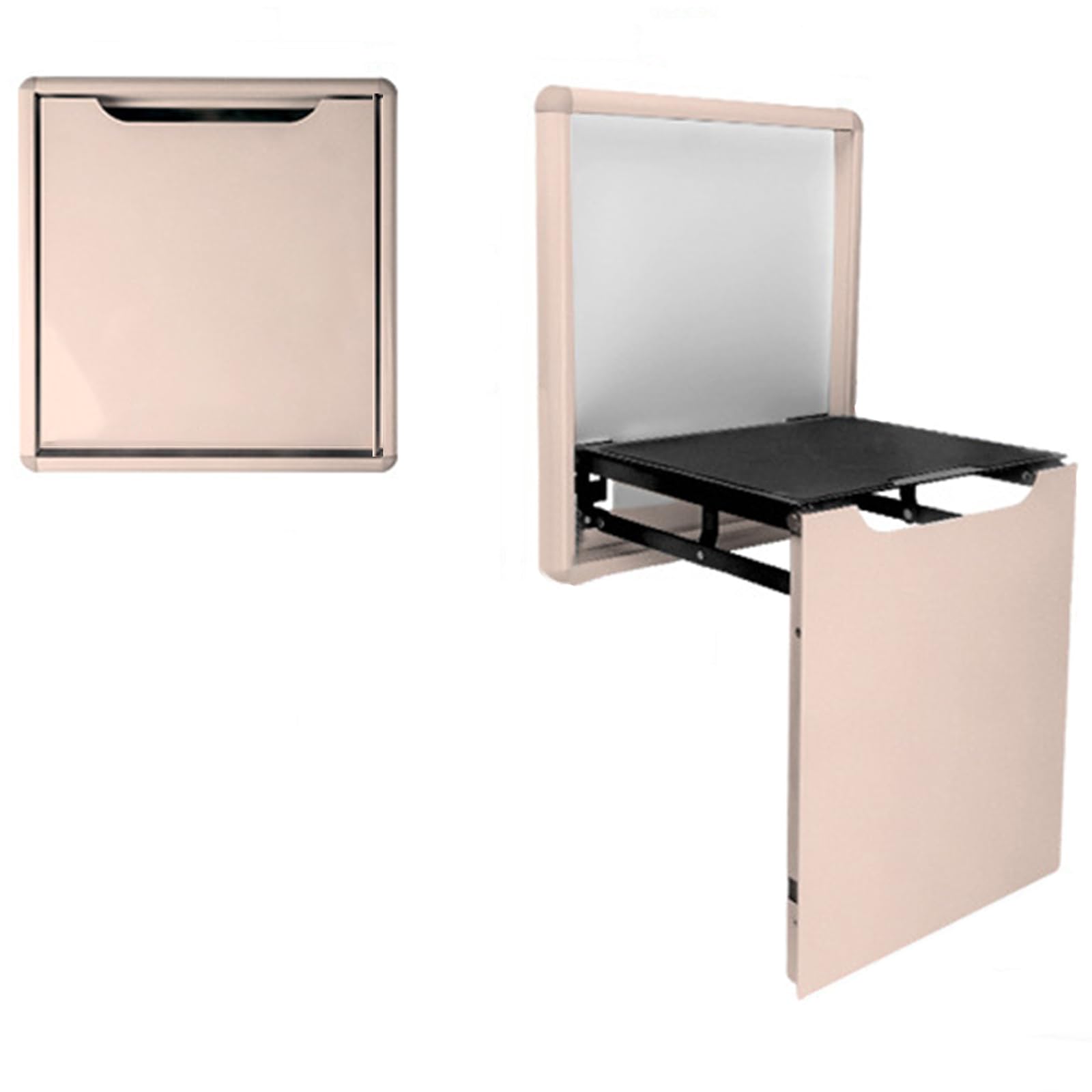 Tabouret à langer mural pliable pour couloir étroit et assise de douche 100 kg