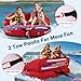 ZOOMBROS Towable Tubes for Boating 2-3 Person, Front/Back Tow Points Sofa Style Boat Tubes and Towables, Holds 340-510 lbs Large Capacity, Premium Nylon Cover, Perfect for Kids & Adults