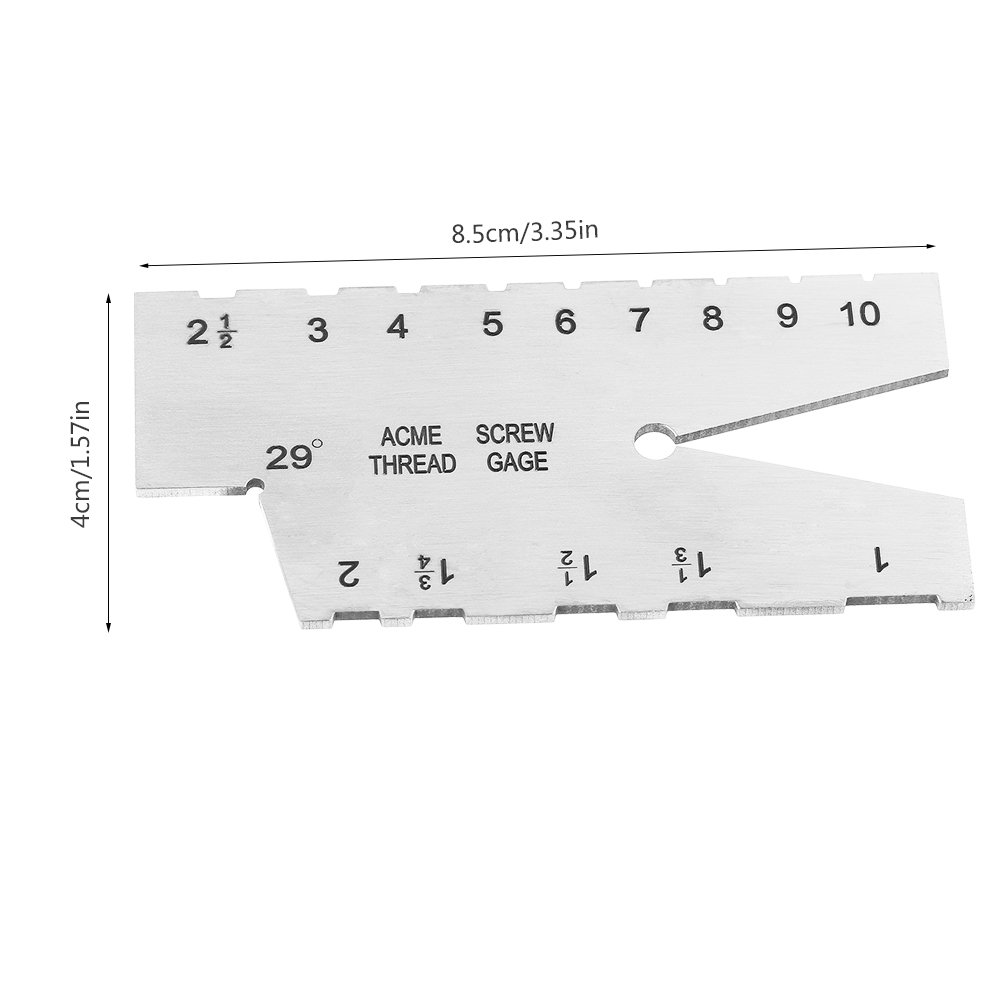 29 Degree Screw, 1pc Stainless Steel Thread Grinding Industrial & Scientific Gage Inspection Tool Measuring