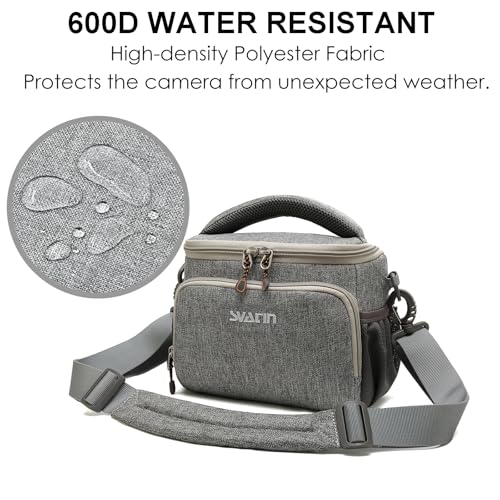 Bolso para cámara compacto gris para DSLR y mirrorless miniatura 4